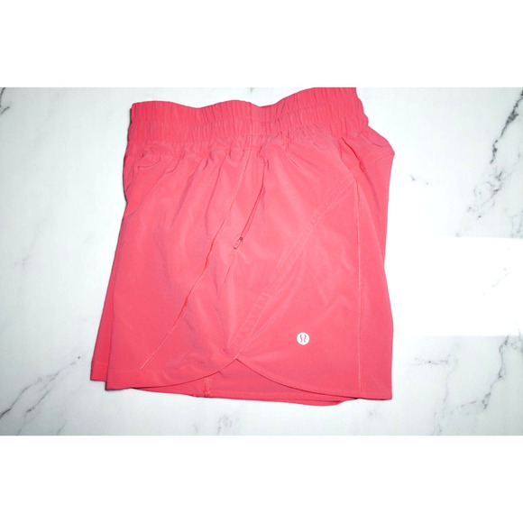 Lululemon Speed Up Shorts 4" Lined Coral Red Women’s Size 4 Running Gym Active - Picture 12 of 13